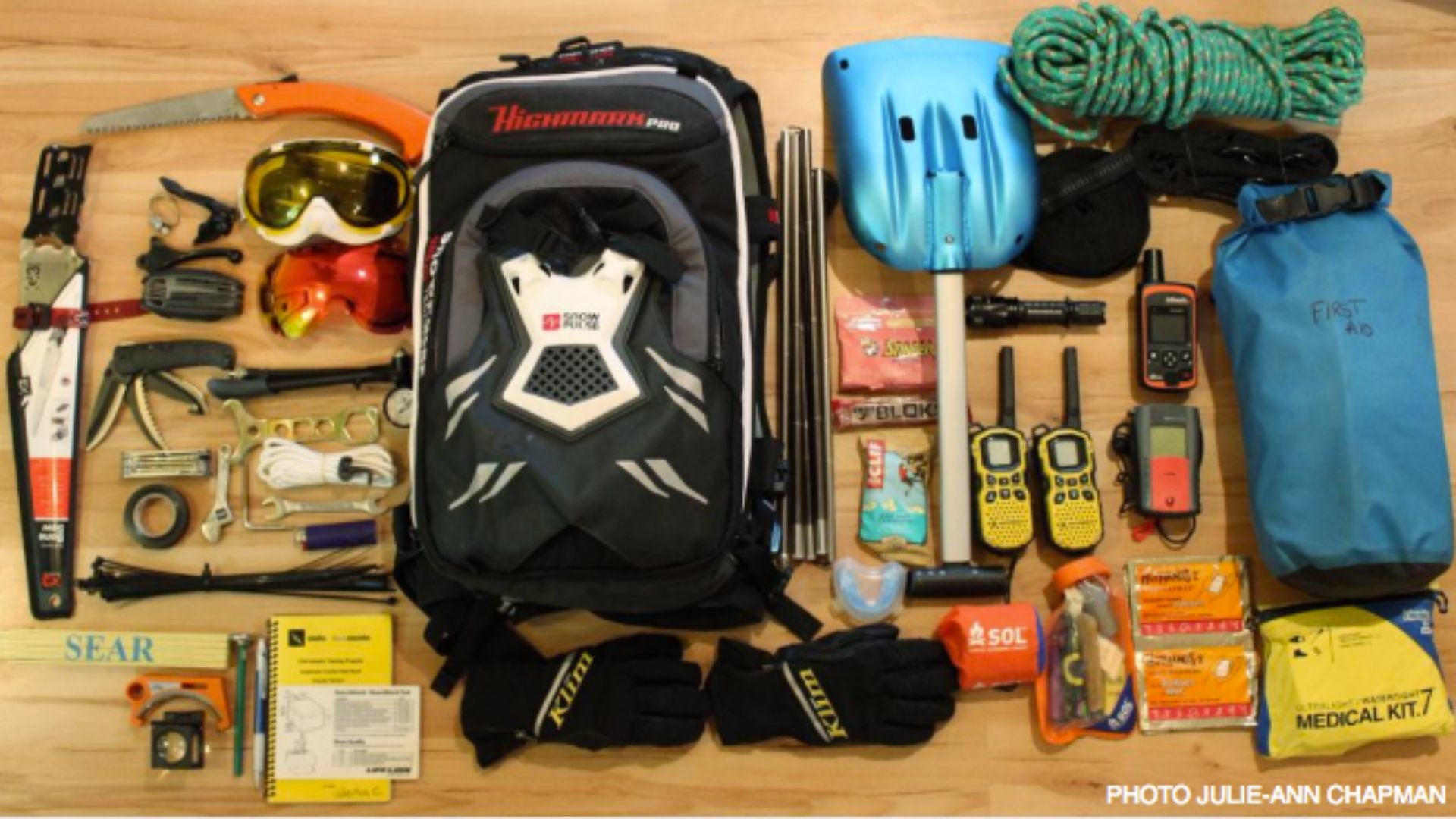 Gear packed for Ski Doo trip