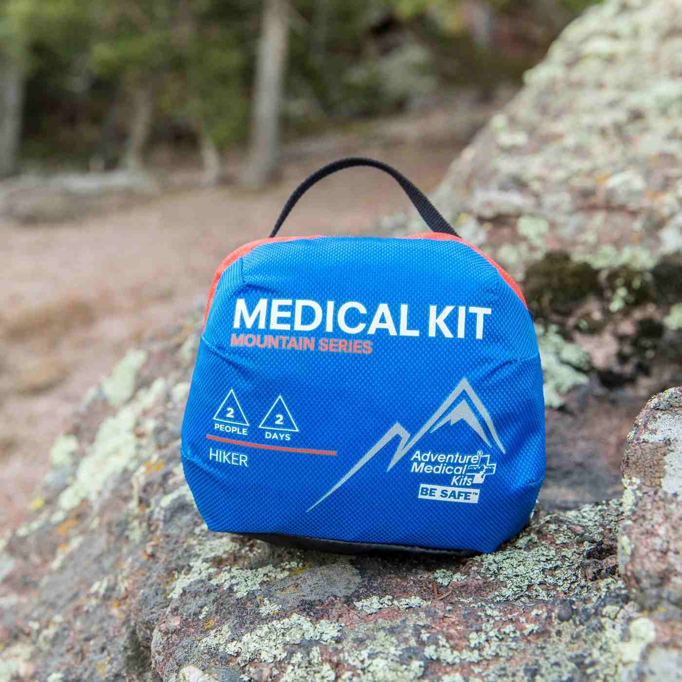 Mountain Series Medical Kit - Hiker kit on rock