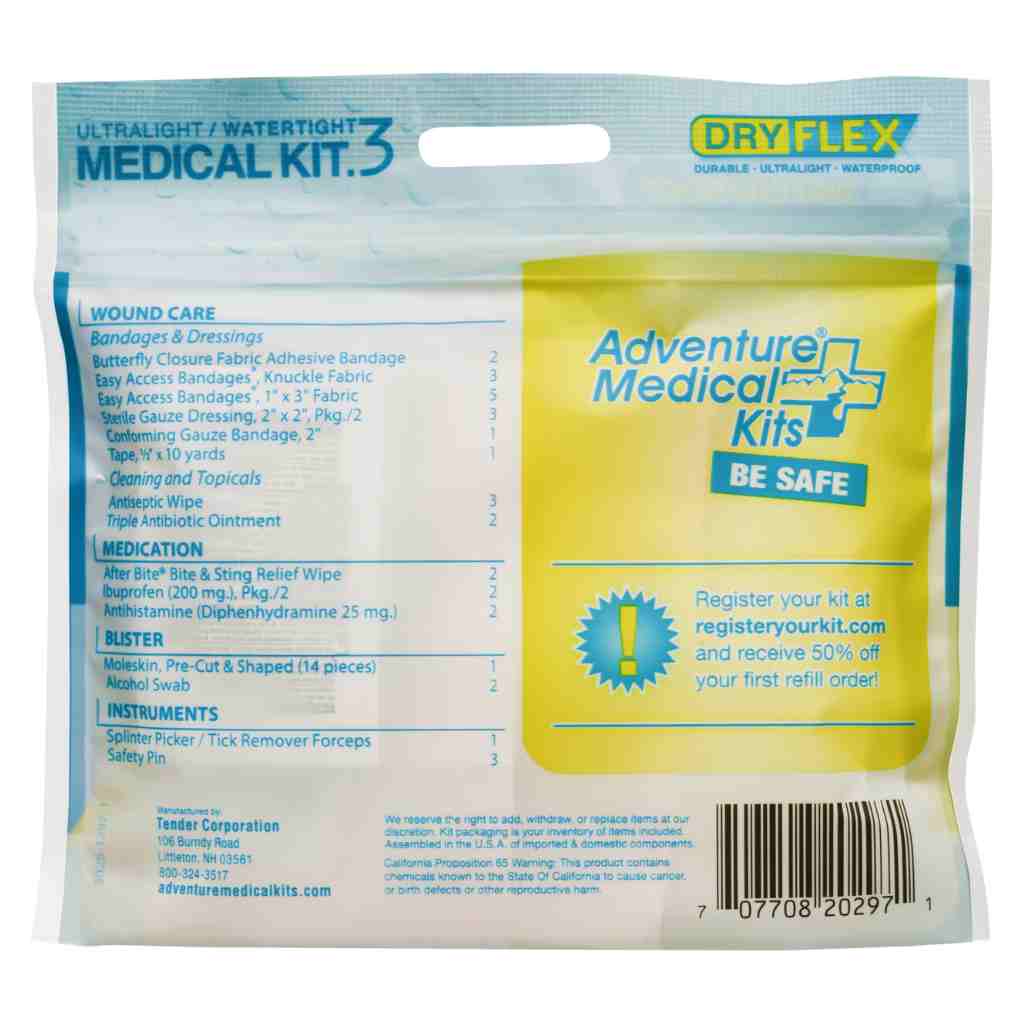Ultralight/Watertight Medical Kit - .3 back