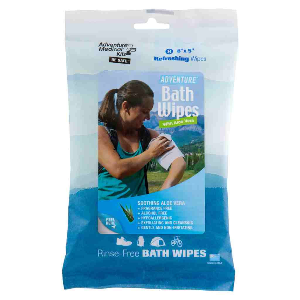 Adventure Bath Wipes, Travel Size front