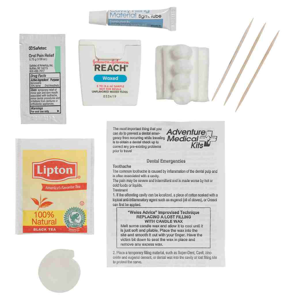 Dental Medic - Emergency First Aid Kit for Teeth contents