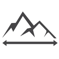 Mountains with arrows