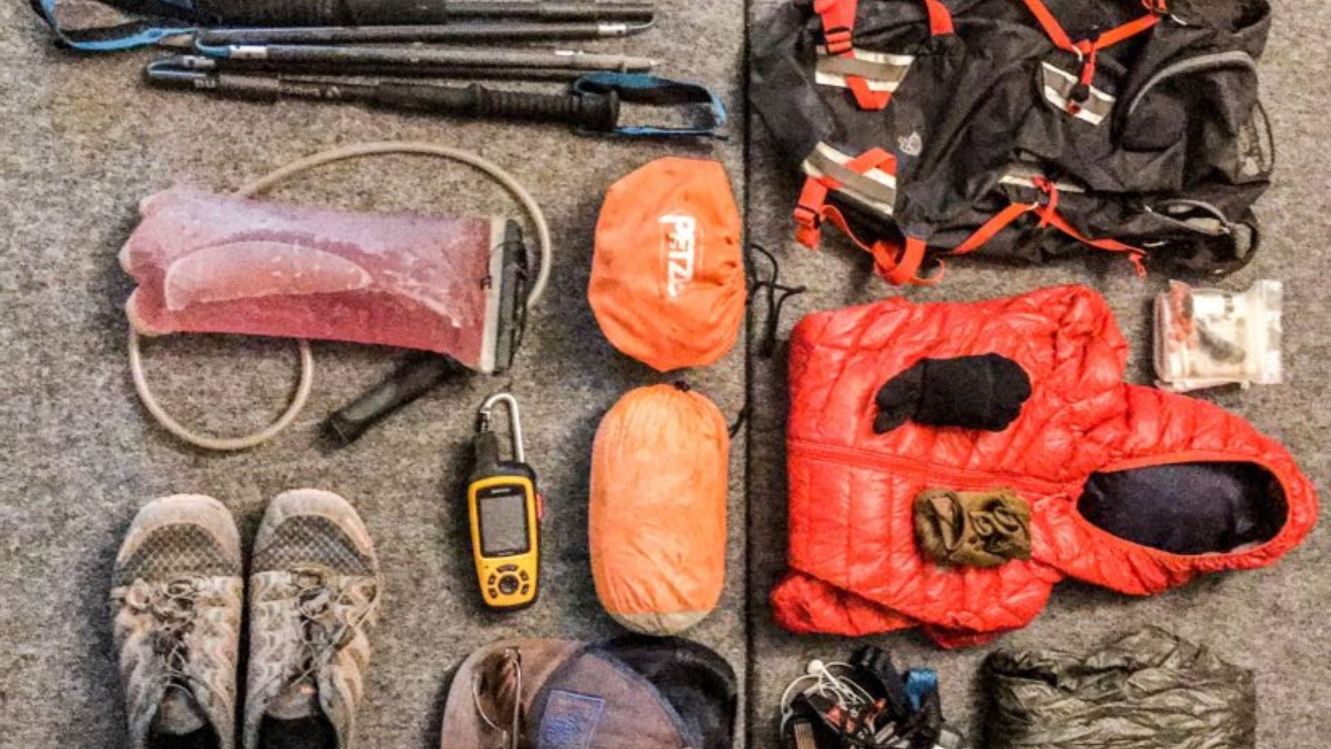 Sunny Stroeer gear layout for expedition