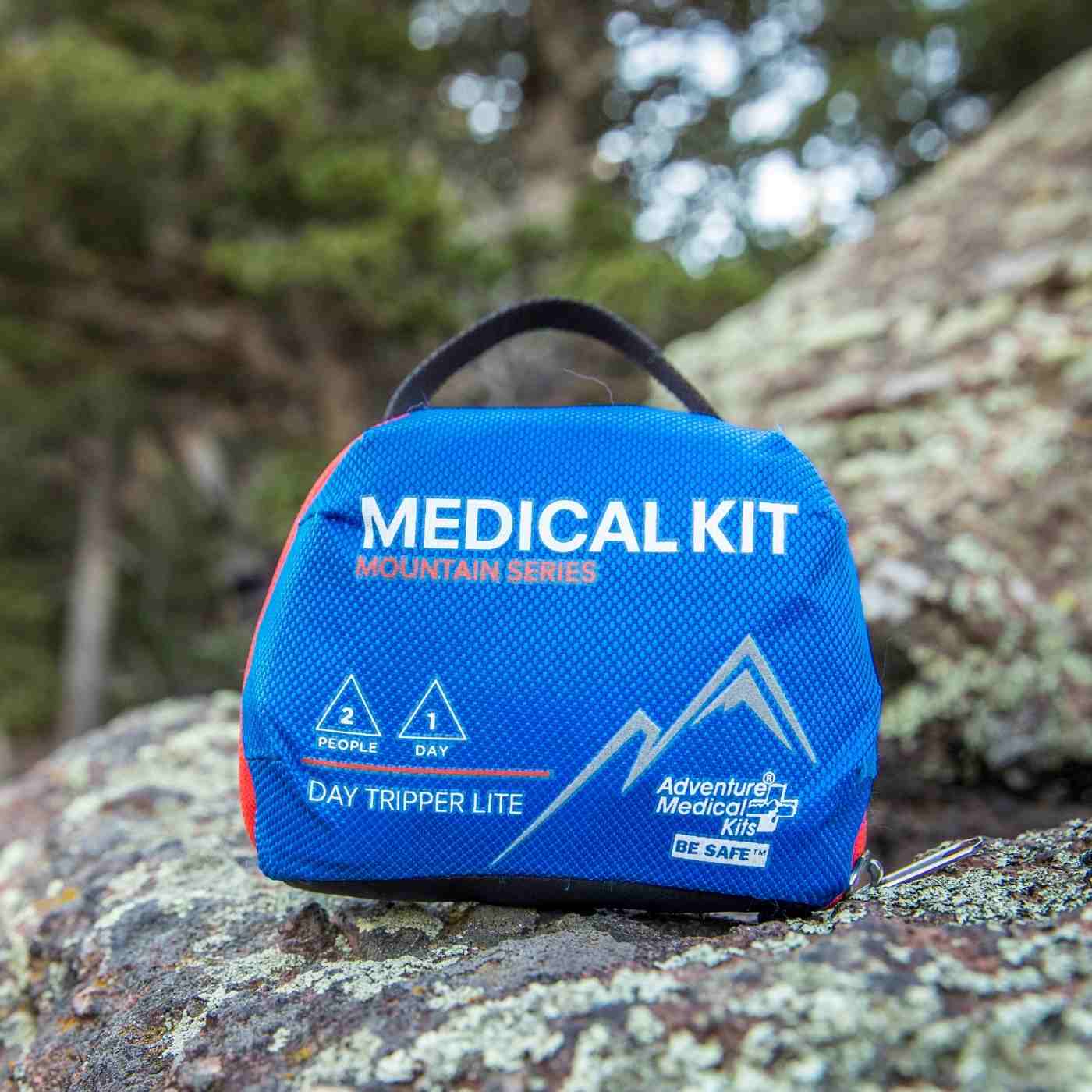 Mountain Series Medical Kit - Day Tripper Lite kit on rock