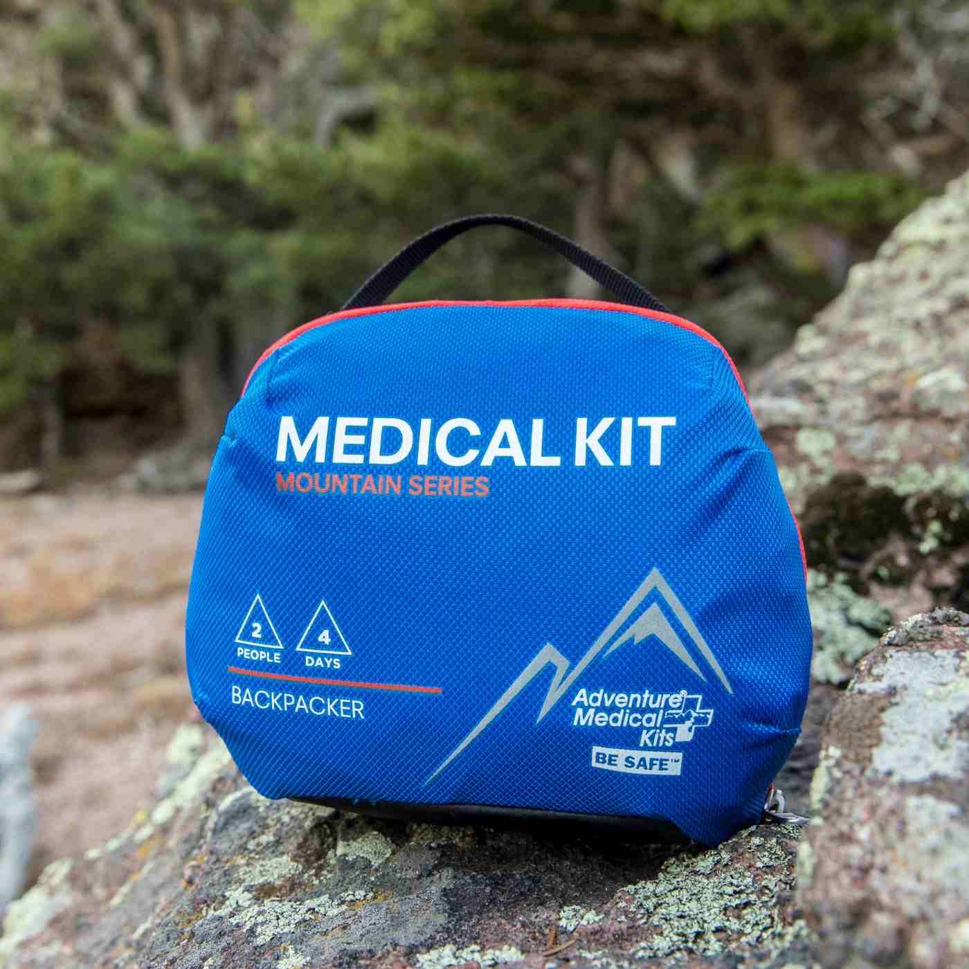 Mountain Series Medical Kit - Backpacker kit on rock