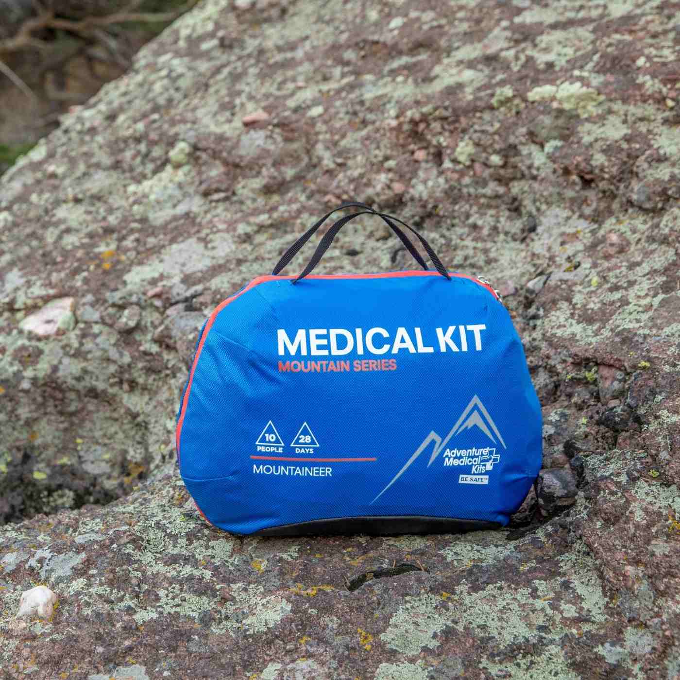 Mountain Series Medical Kit - Mountaineer kit on rock