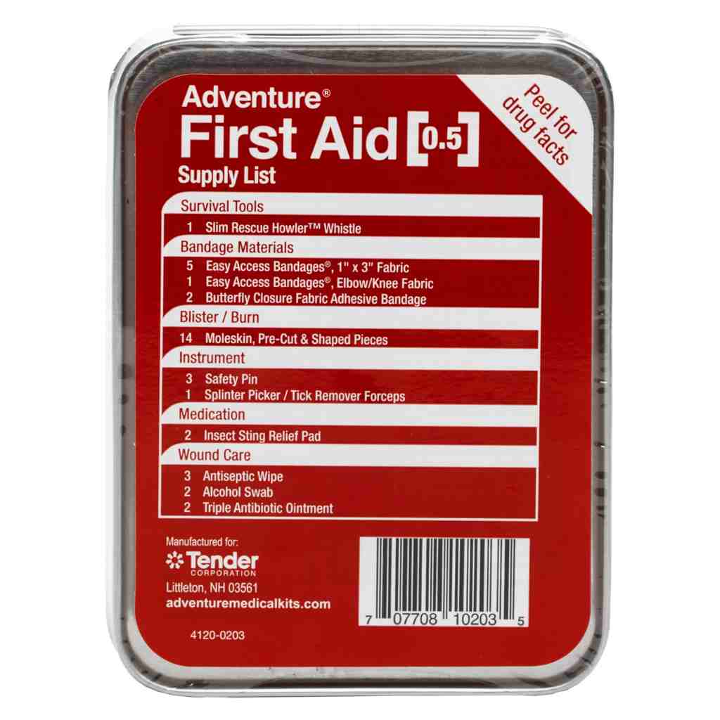 Adventure First Aid, 0.5 Tin back