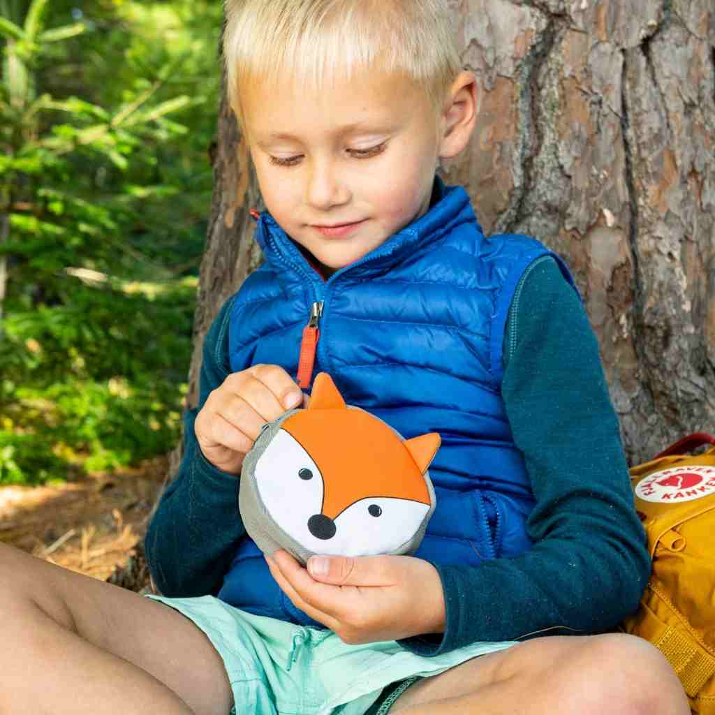 Backyard Adventure Fox First Aid Kit child opening kit