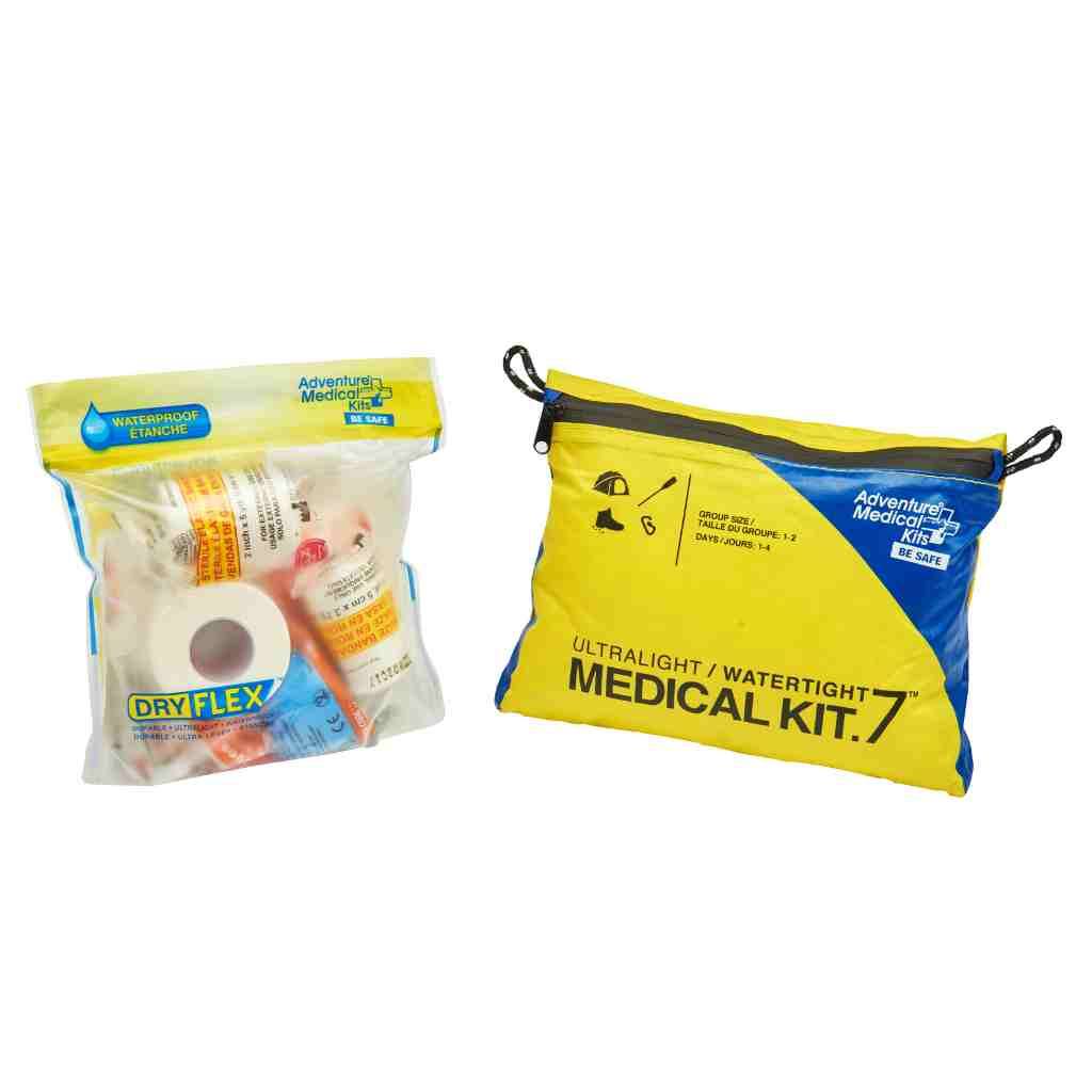 Ultralight/Watertight Medical Kit - .7 posed next to DryFlex bag