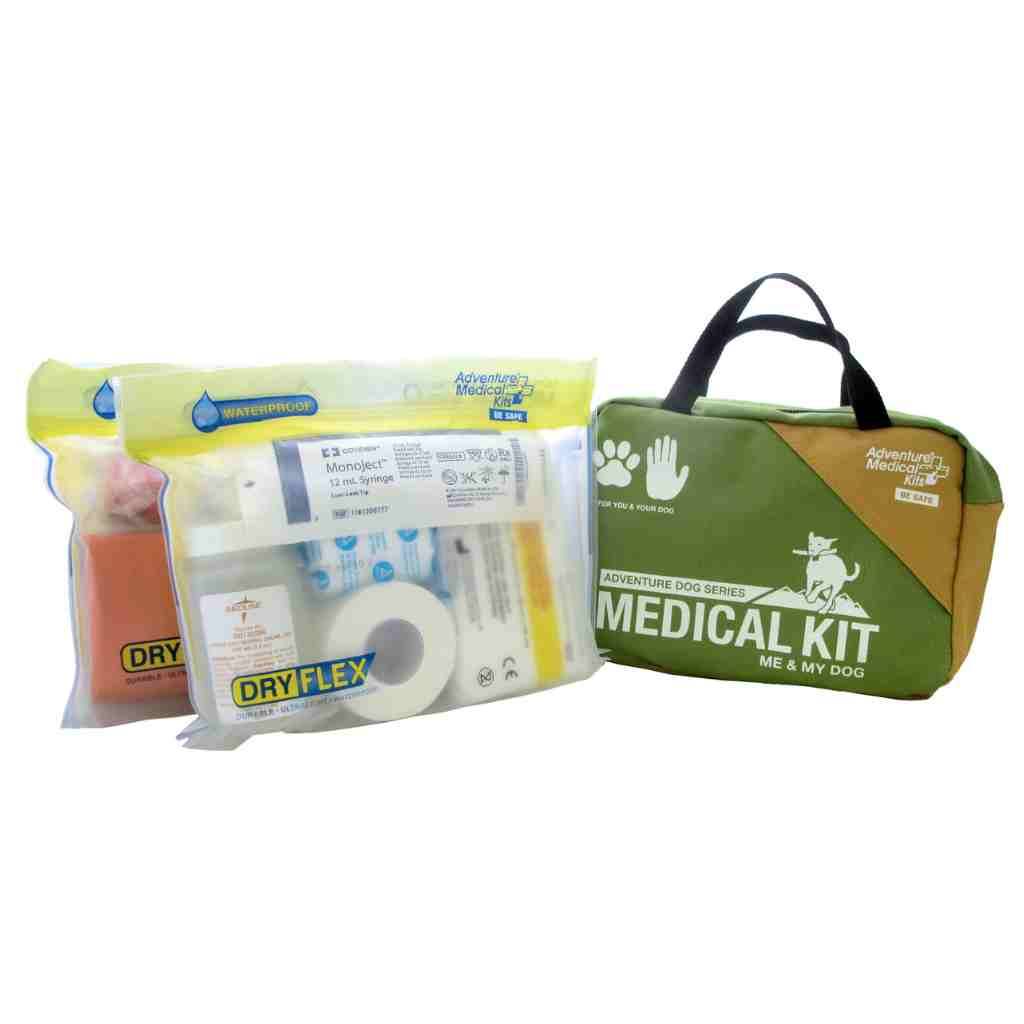 Adventure Dog Medical Kit - Me & My Dog DryFlex bags pictured outside of kit