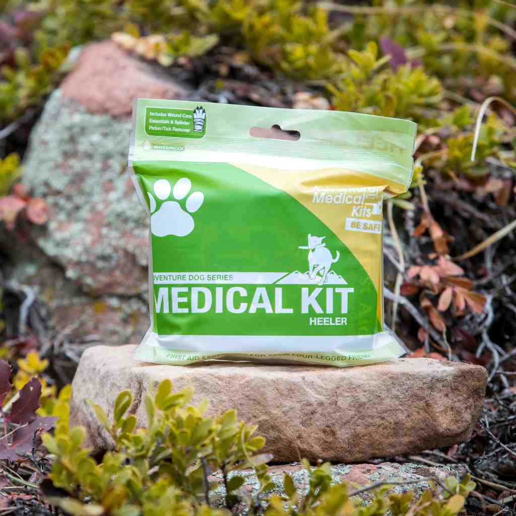 Adventure Dog Medical Kit - Heeler on rock