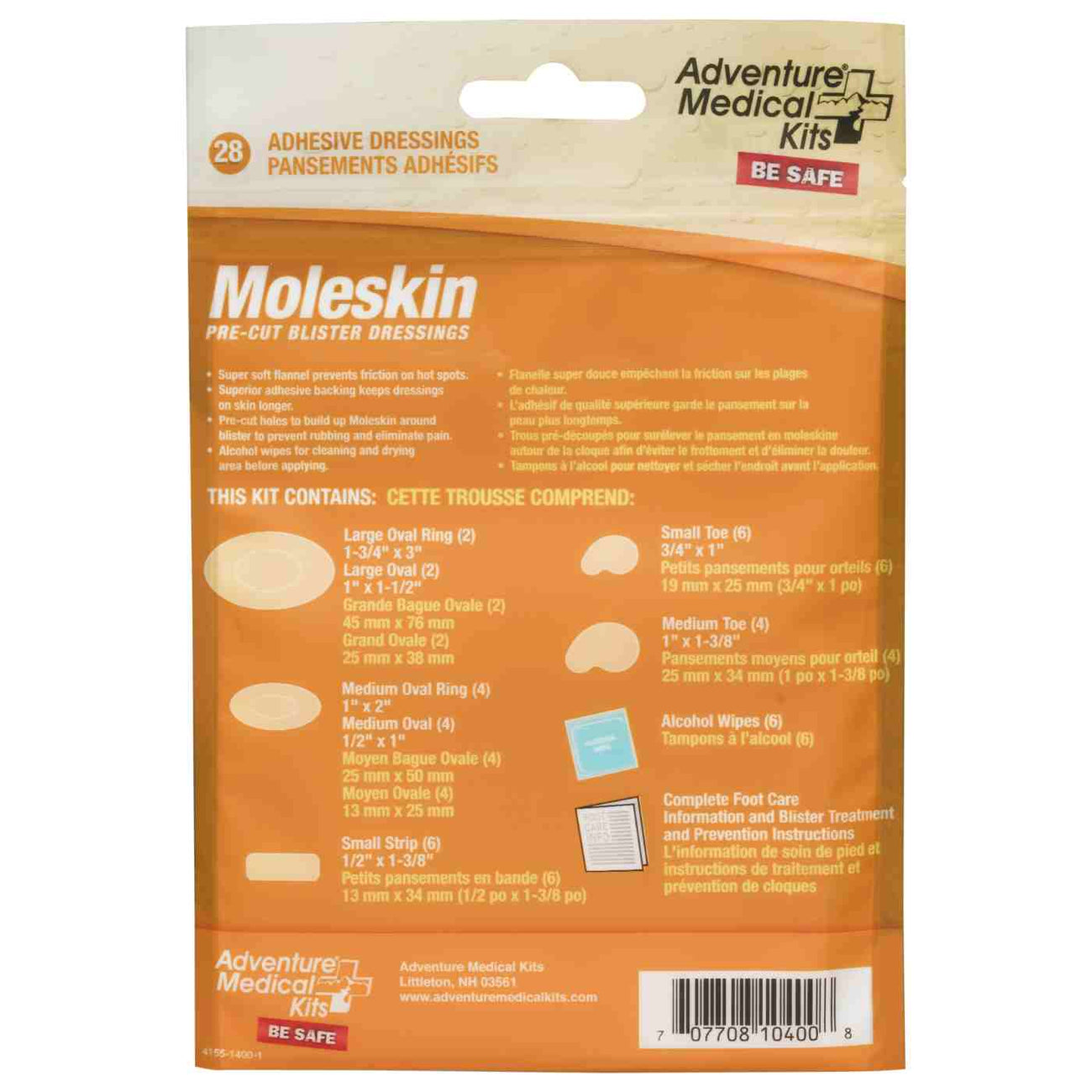 Moleskin Bandages Kit for Blisters Adventure Medical Kits
