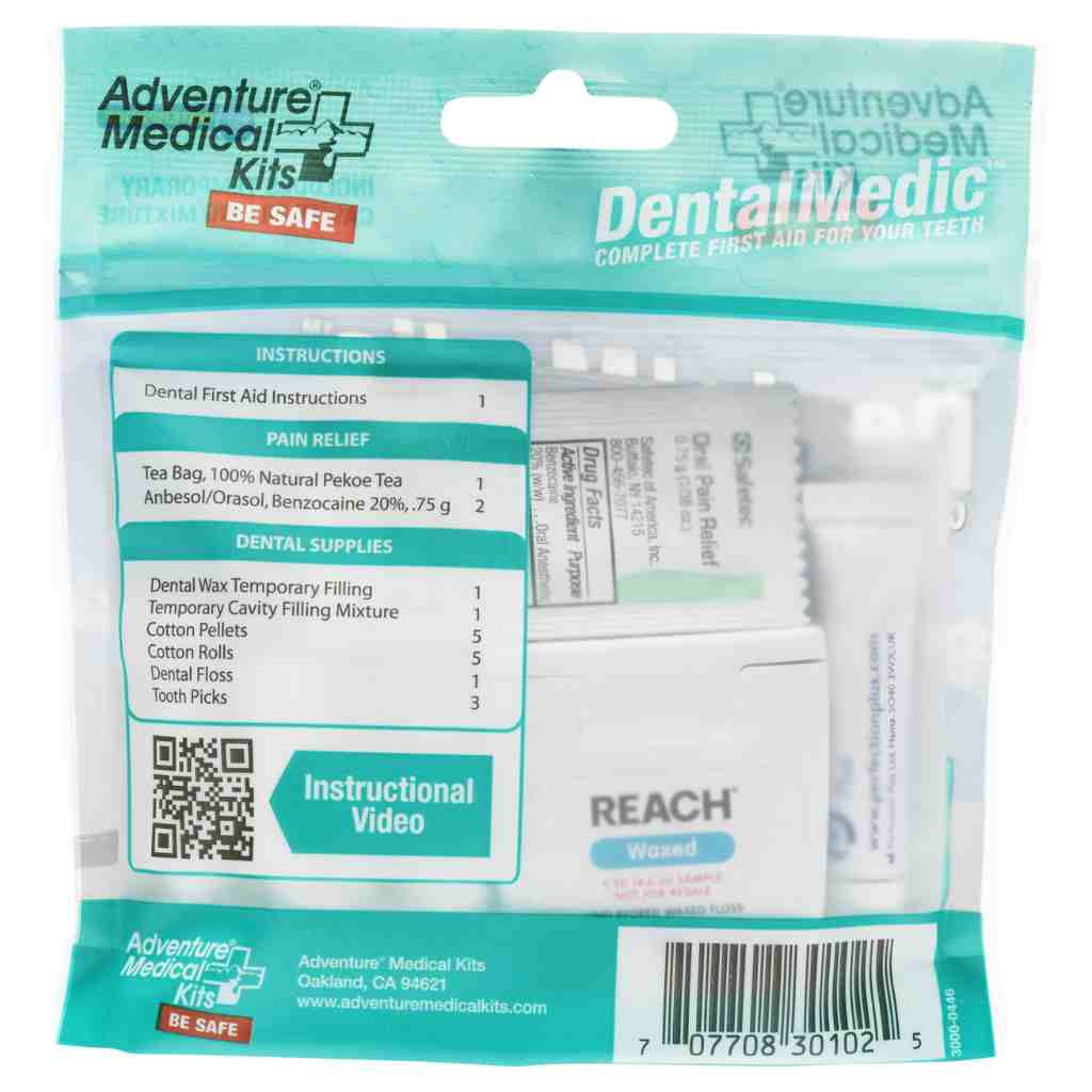 Dental Medic - Emergency First Aid Kit for Teeth back