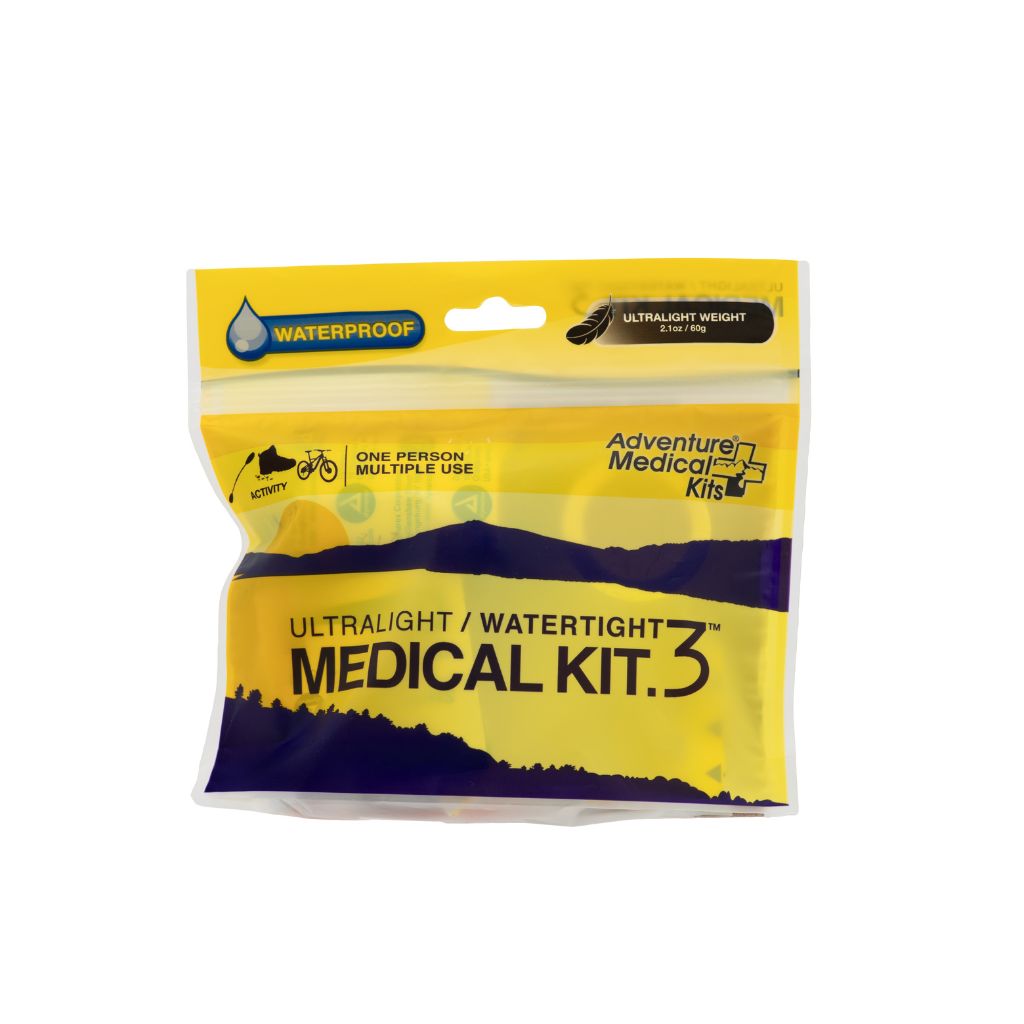 Adventure Medical Kits ultralight and watertight medical kit packaging on a white background