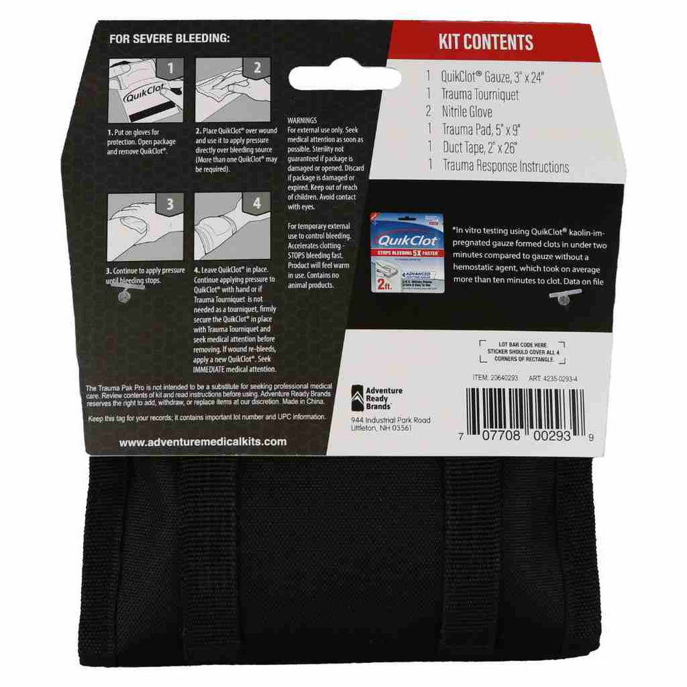 Trauma Pak Pro with QuikClot & Trauma Tourniquet Adventure Medical Kits