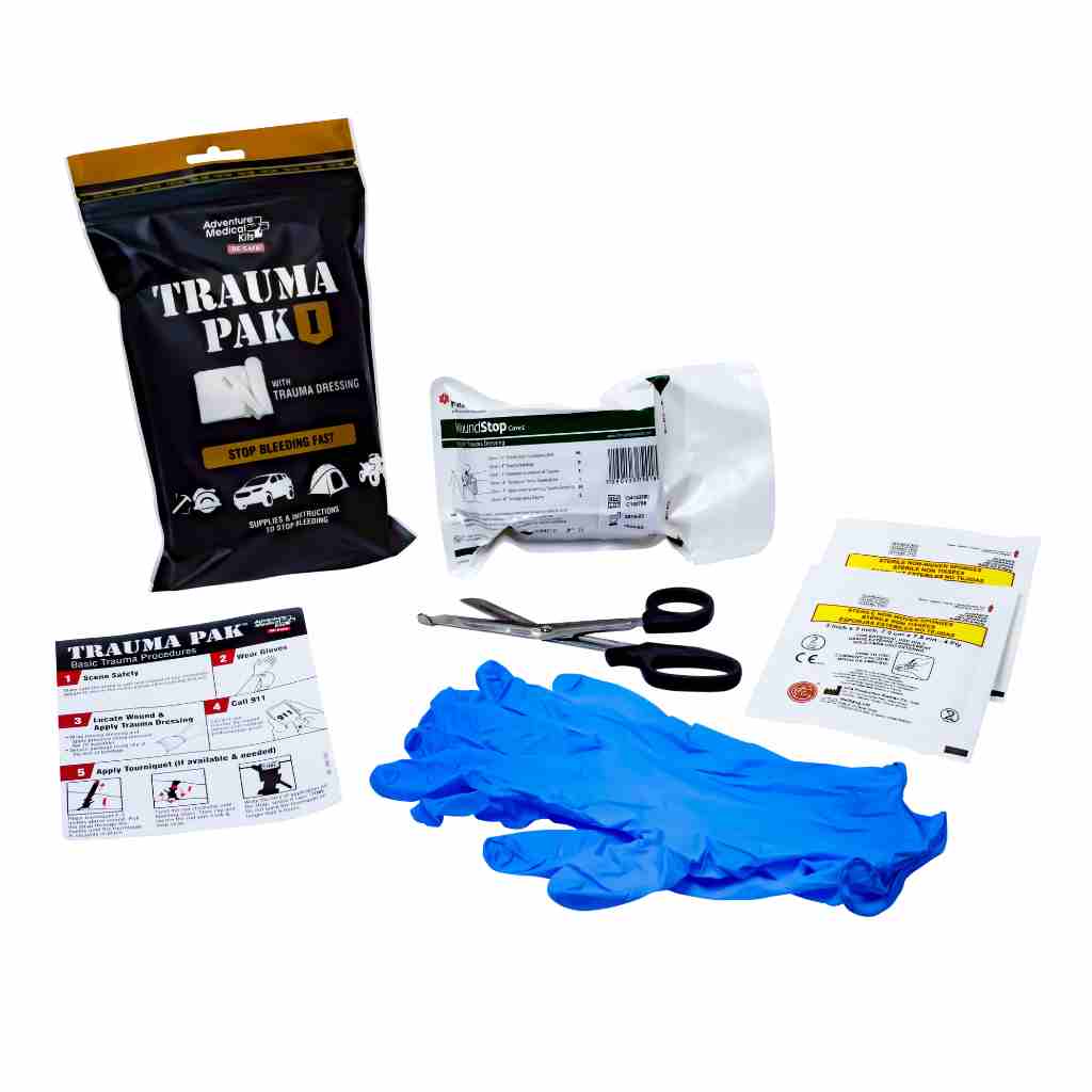 Trauma Pak 1 First Aid Kit for Wound Dressing contents