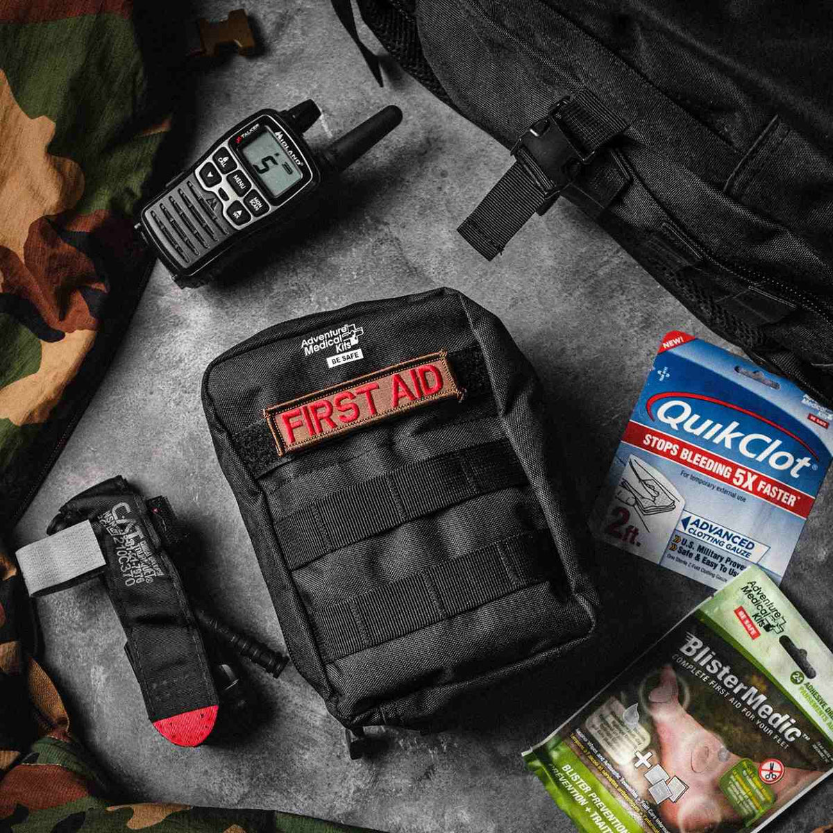MOLLE Bag Trauma Kit 1.0 in Black Adventure Medical Kits