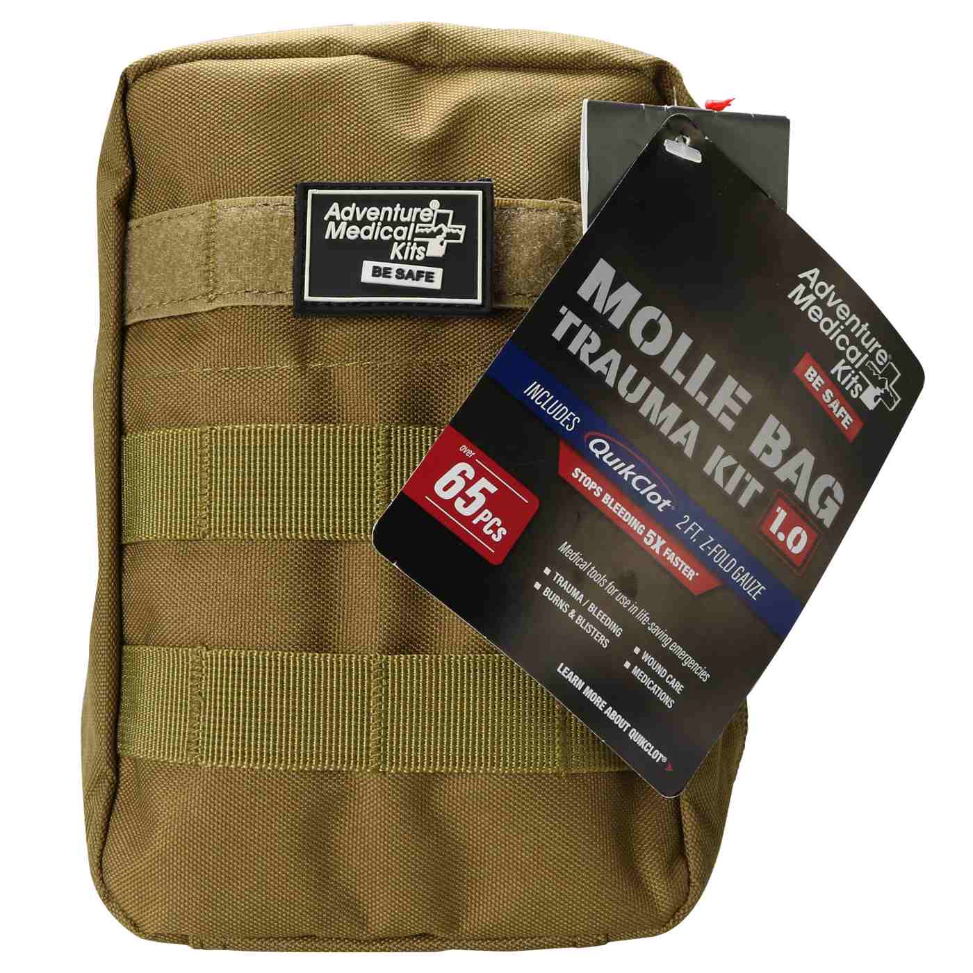 MOLLE Bag Trauma Kit 1.0 - Khaki front in packaging
