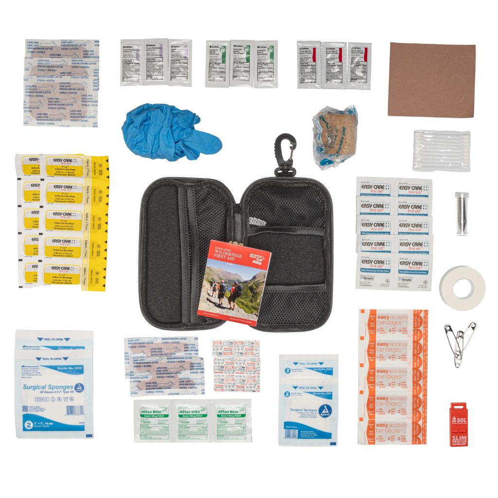 Adventure Frst Aid 1.5 kit with various medical supplies on a white background