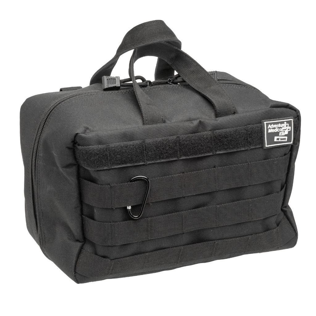 Black MOLLE Pro bag with multiple straps on a white background