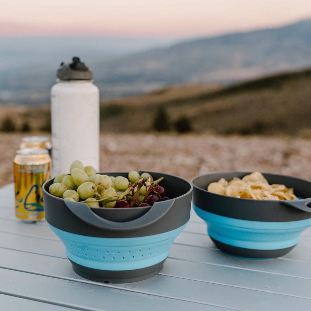 3-Piece Flat Pack Bowls & Strainer Set