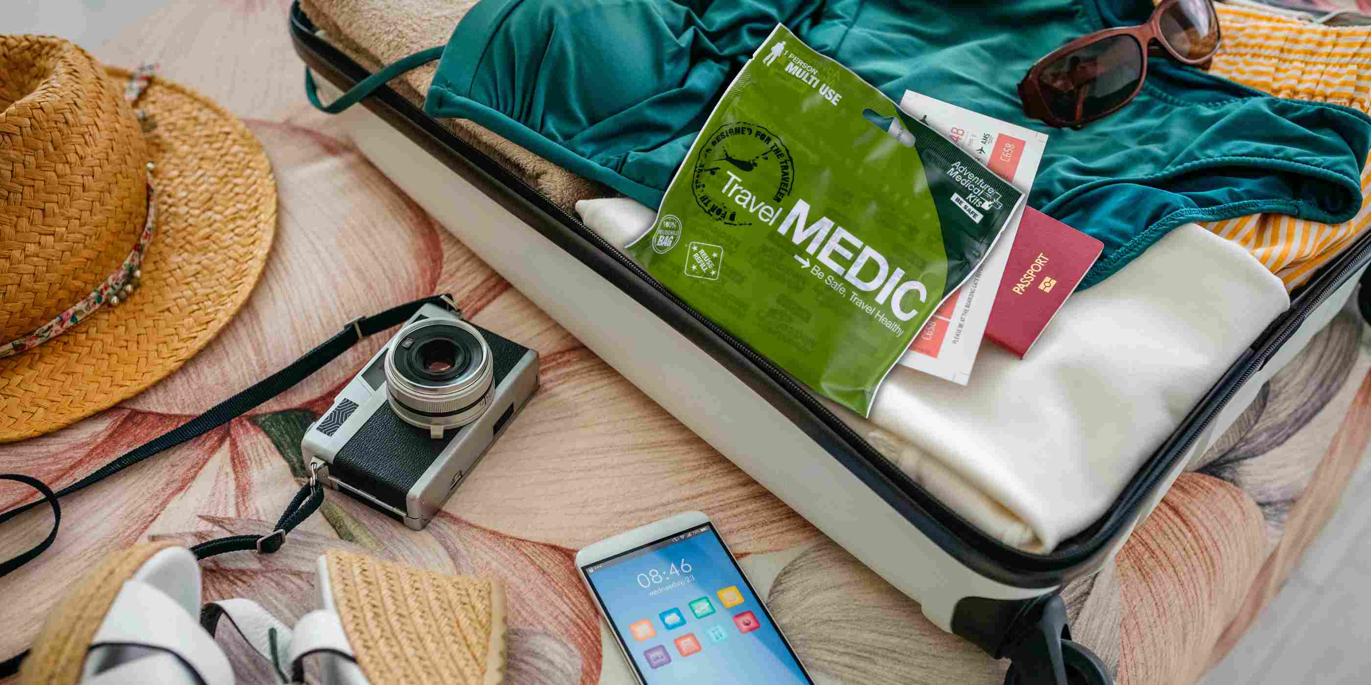 Travel Series Medical Kit - Travel Medic in luggage