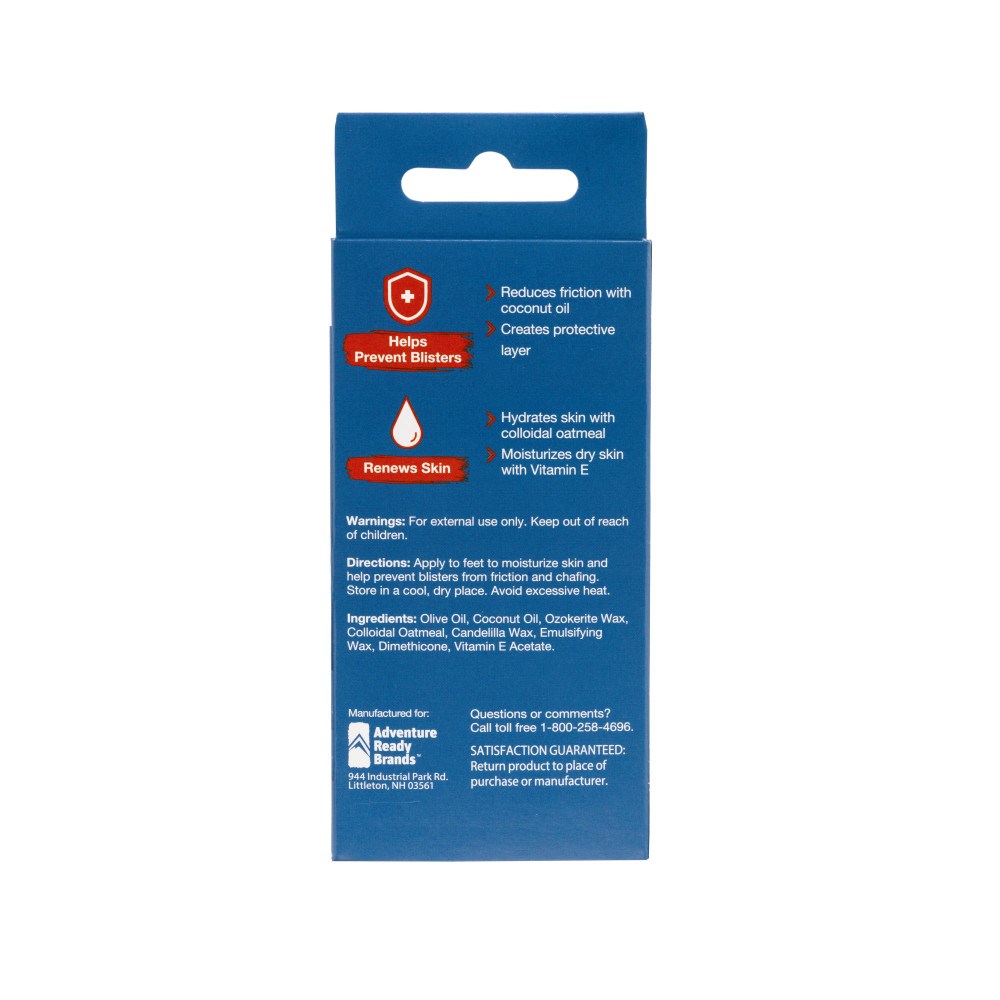 back of box of performance foot balm